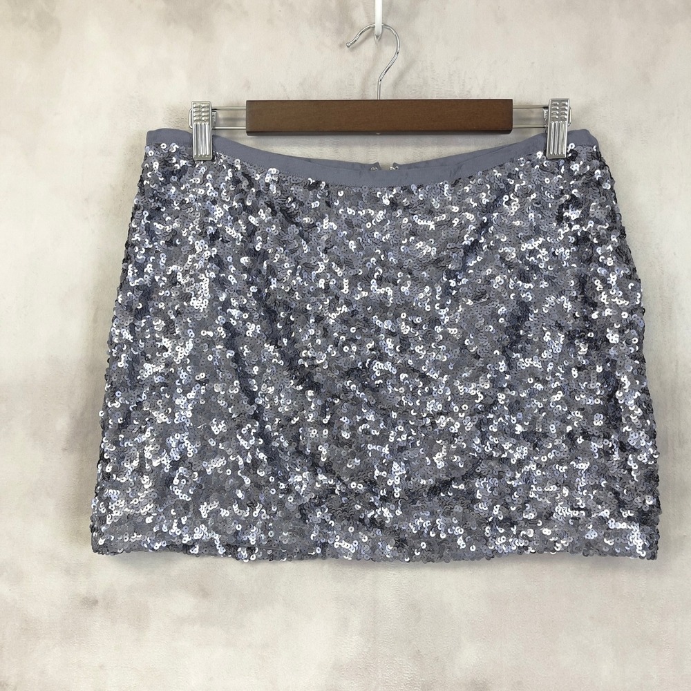London Jean Sequin Mini Skirt Size 6 Y2K Party Glam Evening Sparkly Stagecoach